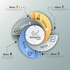 Modern infographics options banner.