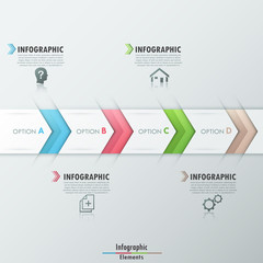 Modern infographics options banner.