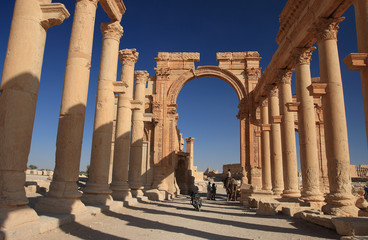 The Colonnade in Palmyra, Syria