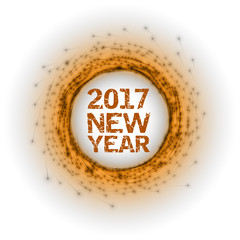 New Year as abstract fireworks