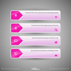 Design layout, modern symbols, tabs