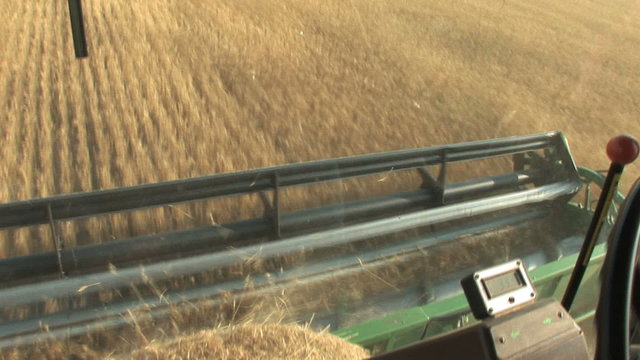 nice WS POV past wheel of harvester 