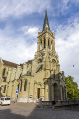 Obraz premium Church of St. Peter and Paul in Bern, Switzerland. It is a christian catholic church building at the city hall lane 2 in Bern.
