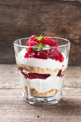 cheesecake with raspberries