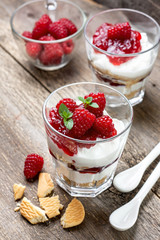 cheesecake with raspberries