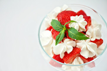 strawberry with cream