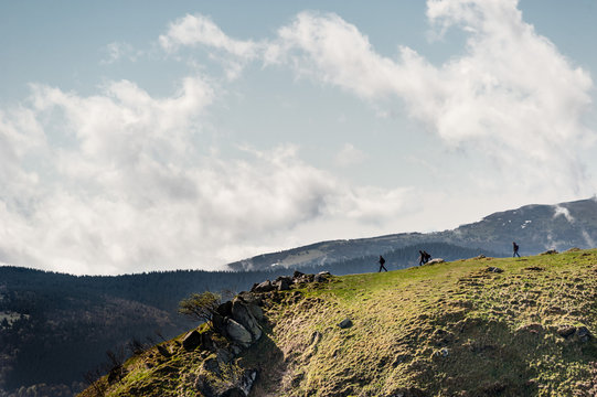 Hillwalking in the Voges mountains.