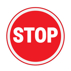 traffic sign , stop sign circle Isolated road warning