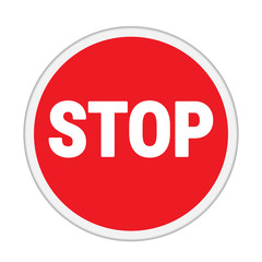 traffic sign , stop sign circle Isolated road warning
