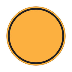traffic sign , yellow sign circle Isolated road warning