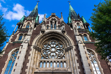 Fototapeta na wymiar Cathedral of Saints Olga and Elizabeth Lviv, Ukraine.