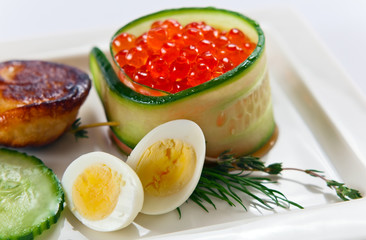 red caviar with egg