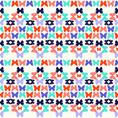 Decorative pattern of cartoon cute butterflies