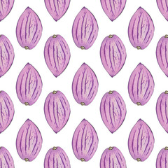 Pepino melon. Seamless pattern with fruits. Hand-drawn