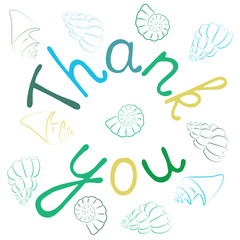 Thank You Hand lettering Greeting Card.