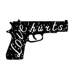 Gun love hurts label.