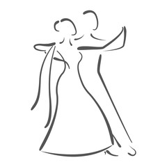 Dancing couple logo.
