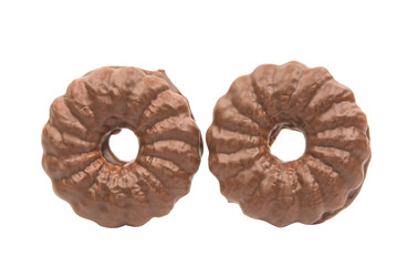 cookies with chocolate glaze