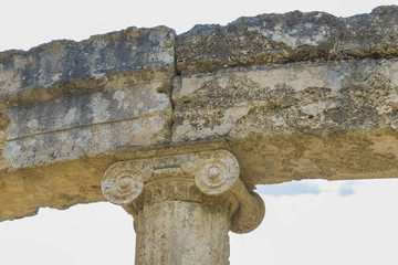 Detail of the Philippeion in Ancient Olympia (Greece)