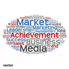 Fototapeta premium Vector conceptual business marketing word cloud