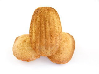Madeleines de Commercy  sur fond blanc