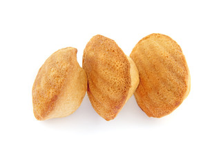 Madeleines sur fond blanc