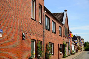 Obraz premium Friedrichstadt - Historische Altstadt - Nordfriesland 