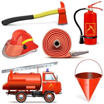 Vector Fire Prevention Icons
