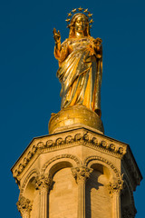 Fototapeta na wymiar Statue of Virgin Mary in Avignon, France
