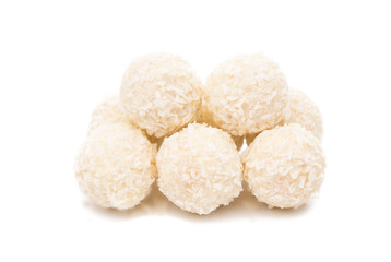 White Chocolate Candy With Coconut Topping