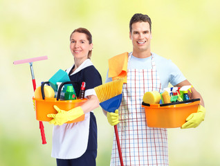 Housekeeping service team.