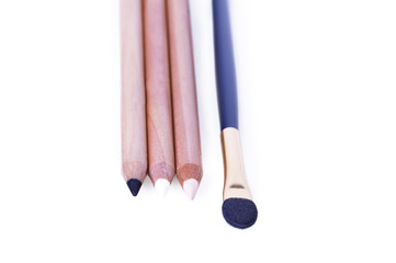 Make up pencils with applicator on white