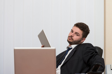 Businessman With Computer