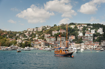 Besiktas from the Bosphorus.