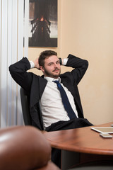 Young Businessman Relaxes