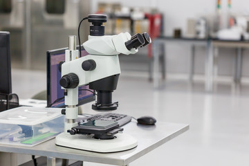 Fototapeta na wymiar microscope for manufacturing