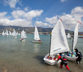 Naklejka premium sailing regatta