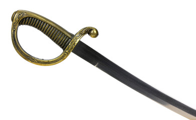 Obraz premium hilt of the sword handle on a white background