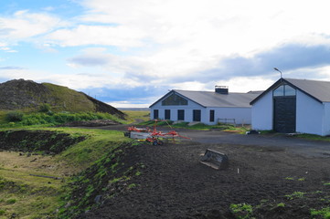 The traditional houses in Iceland