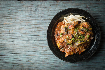 mussel omelette