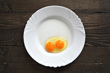 Twin yolk egg