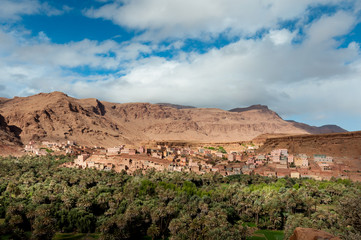 Village in Atlas Mountains, Morocco.