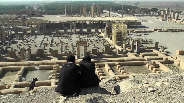 Ruins of the ancient city of Persepolis in Iran.