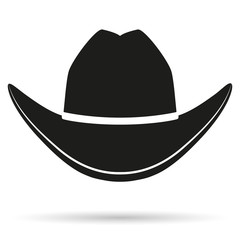Silhouette symbol of  cowboy hat.