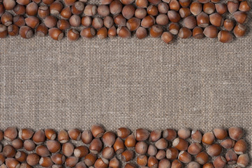 Nuts and burlap