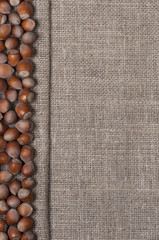 Nuts and burlap