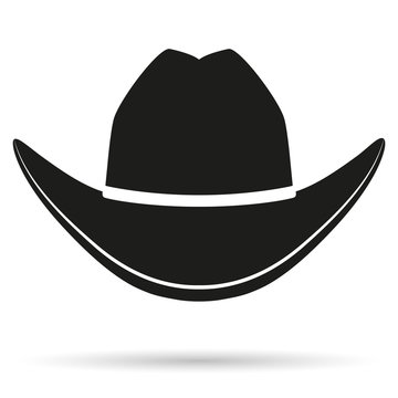 Silhouette symbol of  cowboy hat.