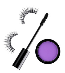 Cosmetics set isolated on white background