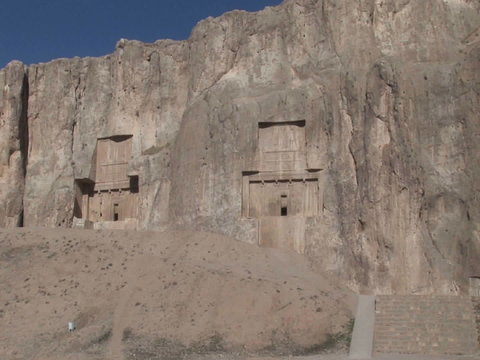 The ancient village of Kandovan in Iran. The village was carved out of the soft sandstone mountainside. 