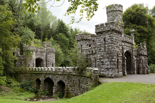 Ballysaggartmore towers and entrance in Waterford in Ireland Europe.